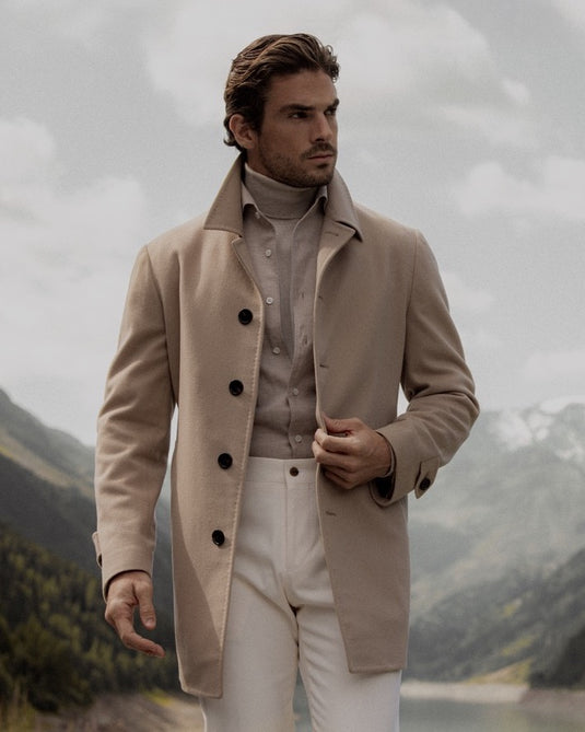 Mantel van virgin wol | FULL_WIDTH | Beige