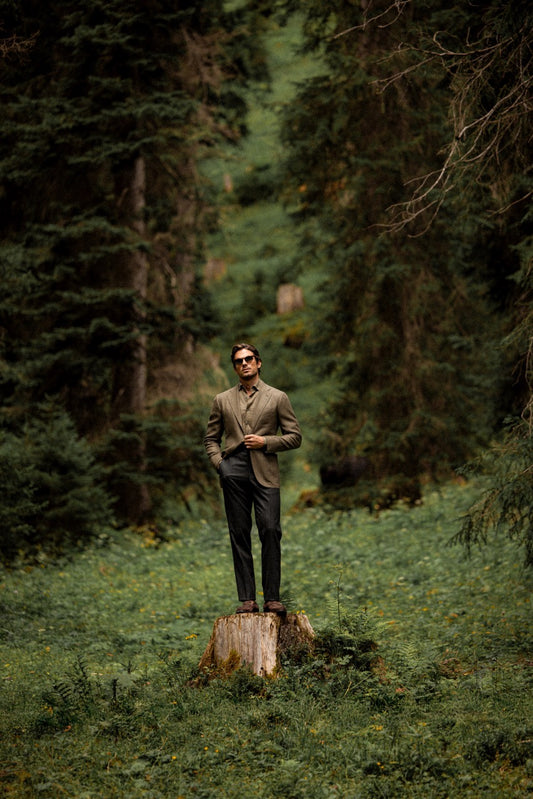 Handgemaakt jasje van cashmere | FULL_WIDTH | Groen