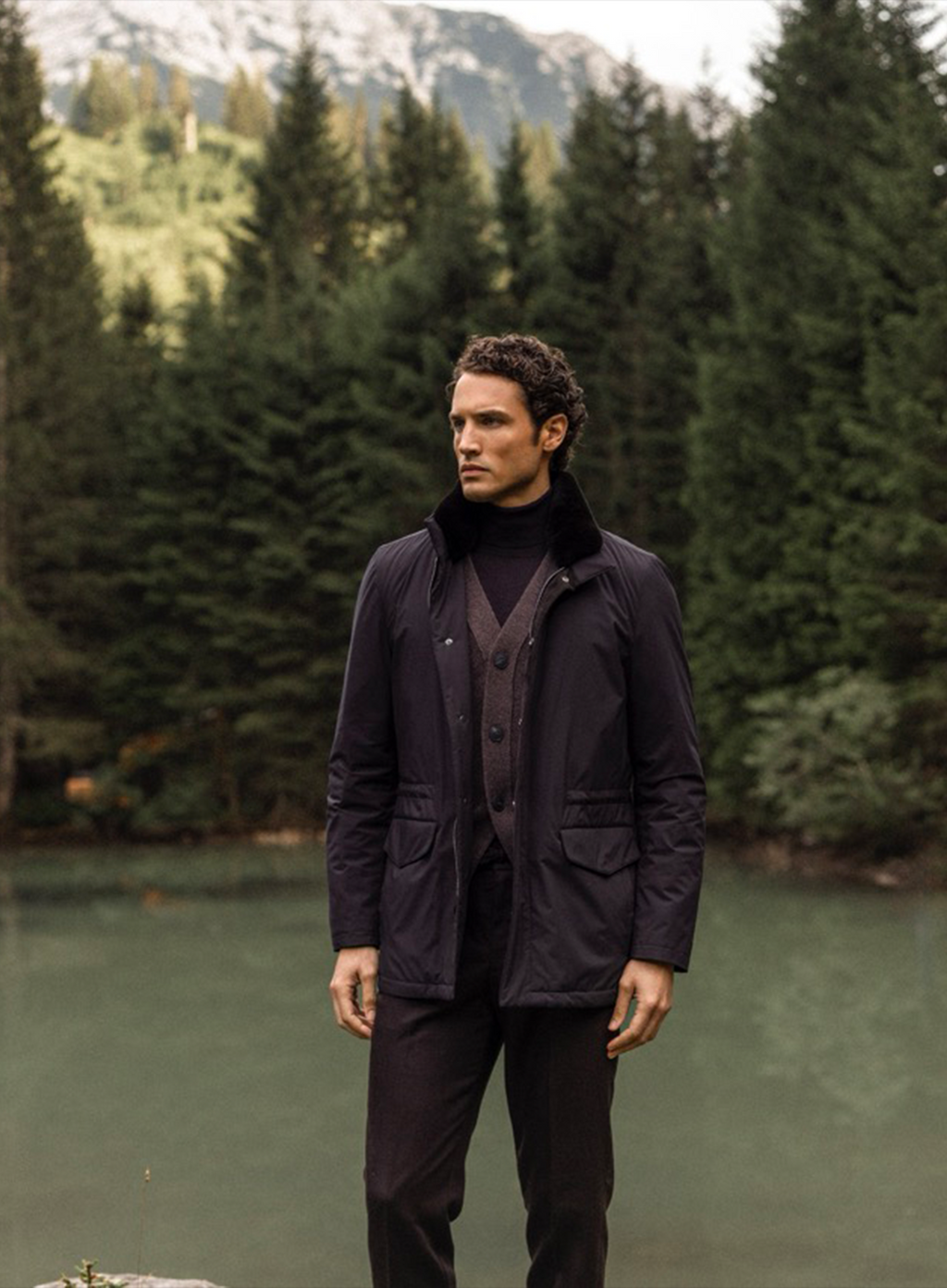 Waterafstotende parka met opstaande kraag | FULL_WIDTH | Bruin