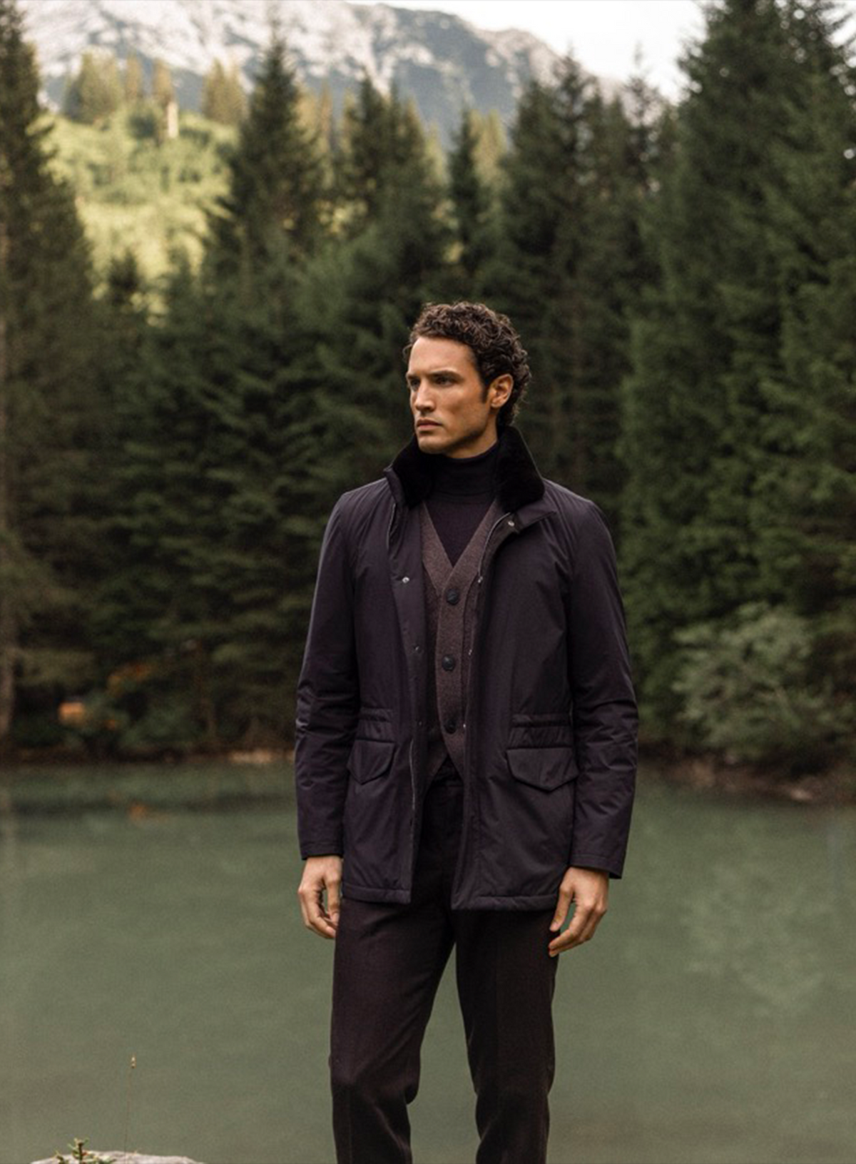 Waterafstotende parka met opstaande kraag | FULL_WIDTH | Bruin