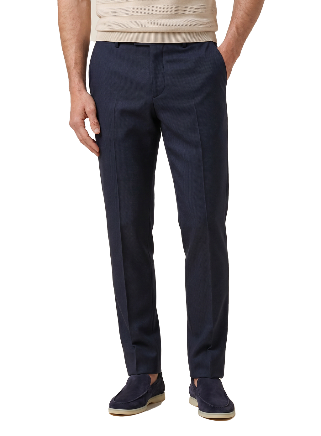 Broek met stretch | MODEL | FULL_WIDTH | BLUE NAVY