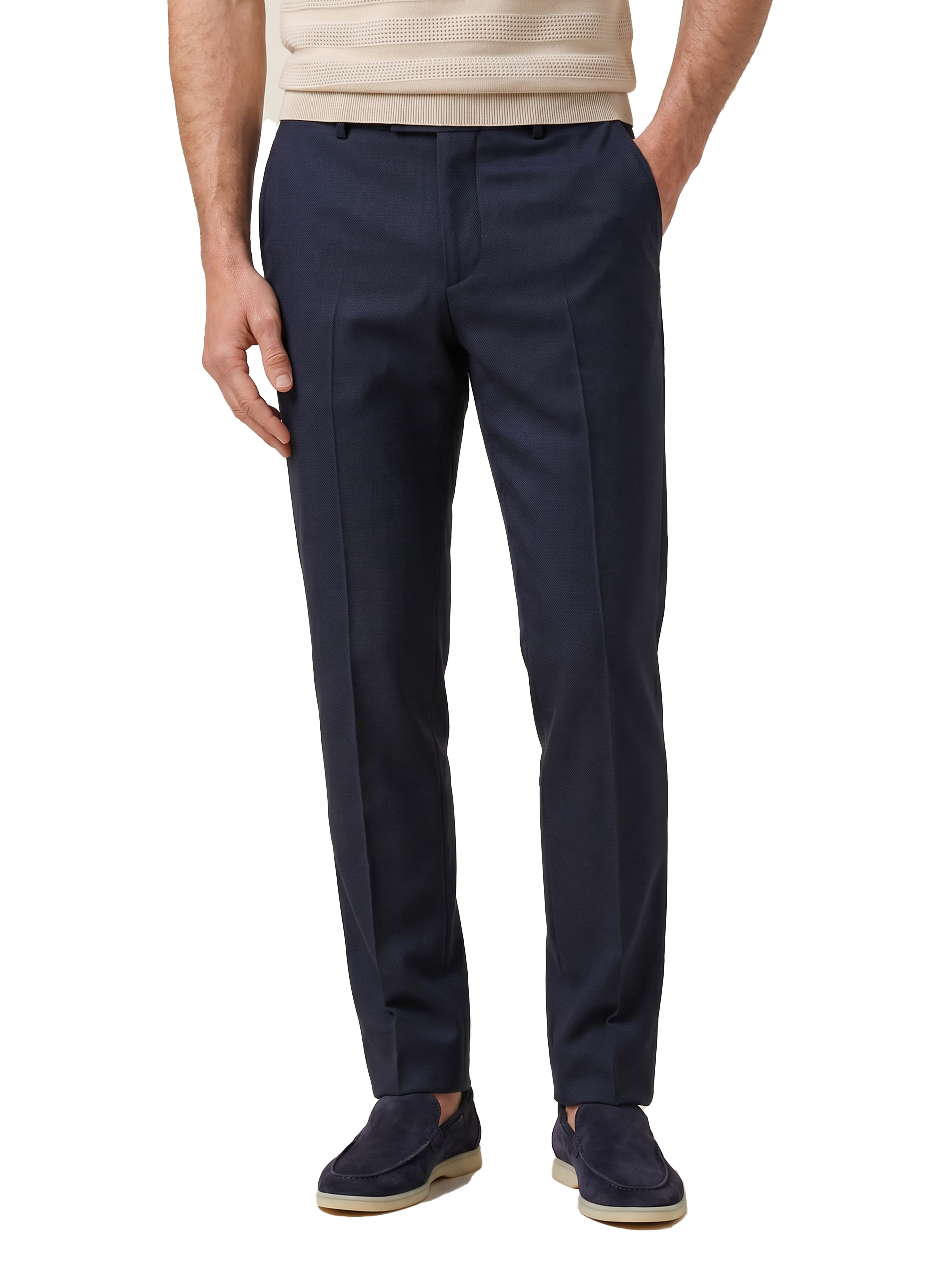 Broek met stretch | MODEL | FULL_WIDTH | BLUE NAVY