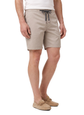 Korte broek met trekkoord van linnen | FULL_WIDTH | MODEL | Beige