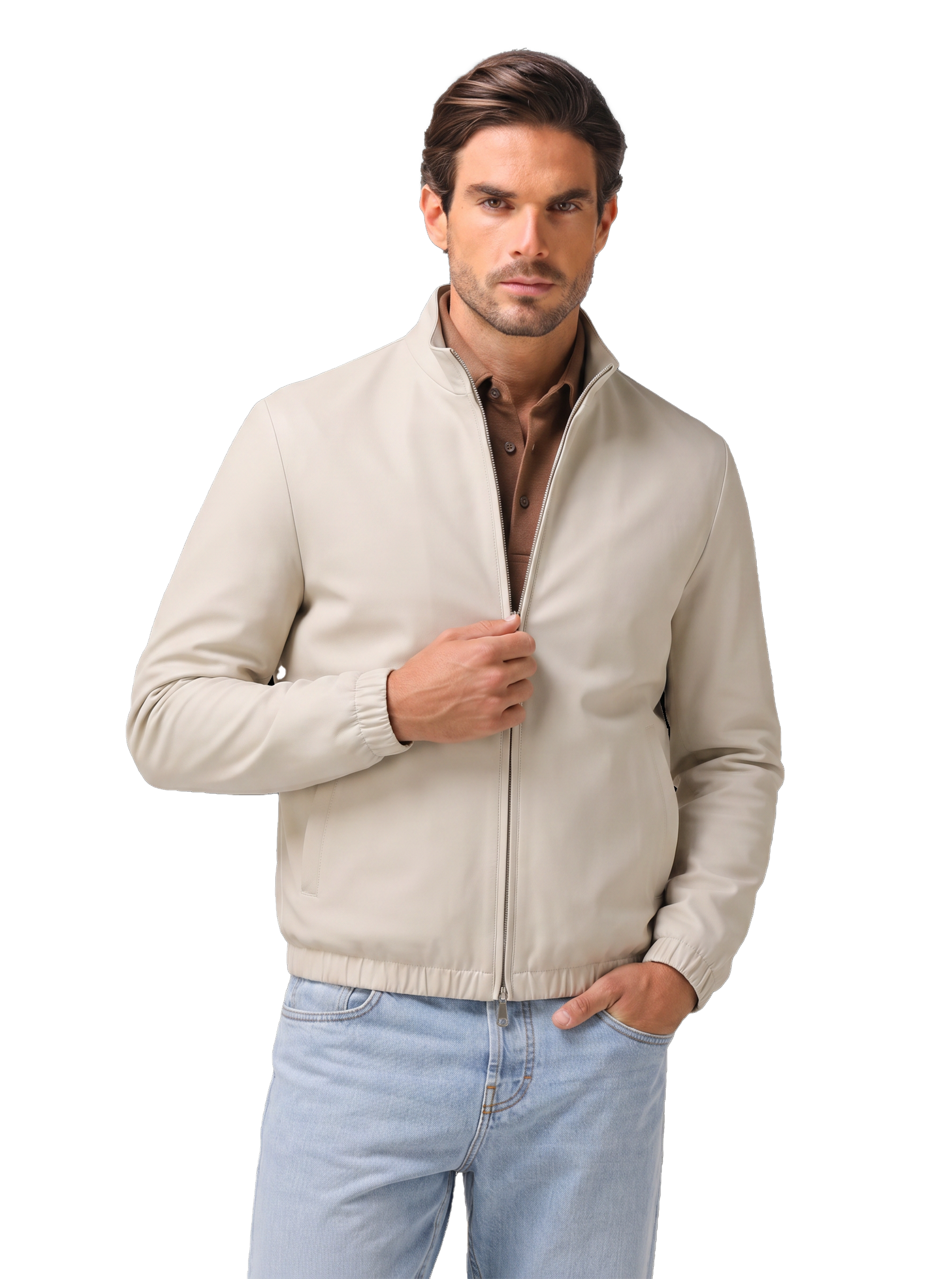 Forzad jack van scheerwol en cashmere | FULL_WIDTH | MODEL | Beige-Bruin