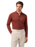 Overshirt van scheerwol | MODEL | Roest