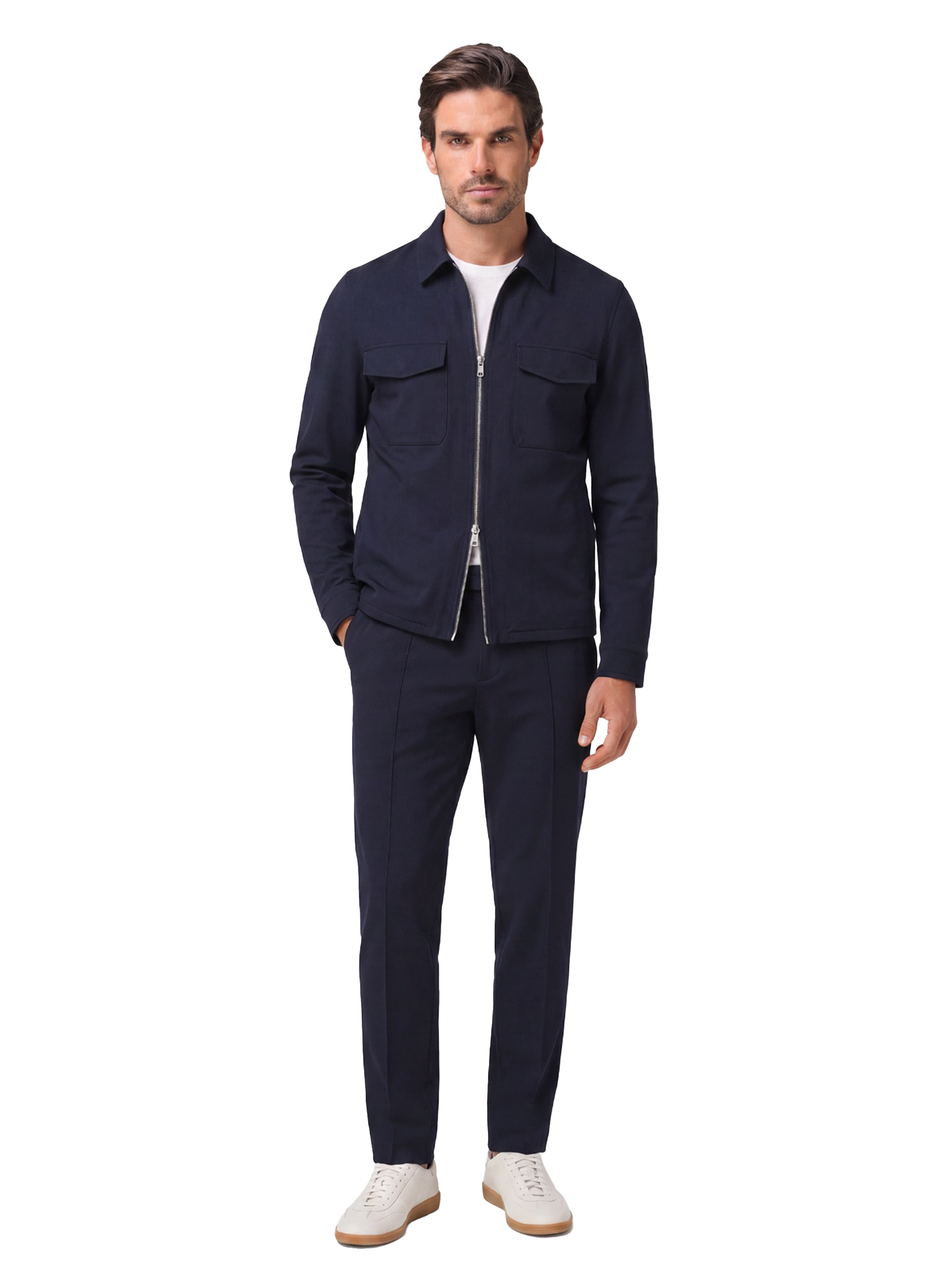 Urus overshirt van technische stof | FULL_WIDTH | MODEL | BLUE NAVY