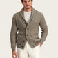 Cardigan met platte kraag | TAUPE 