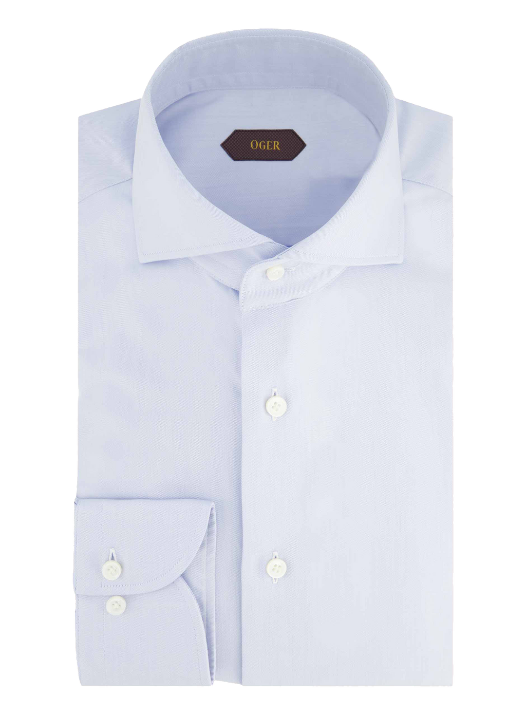 Slim-fit twill overhemd | L.Blauw 