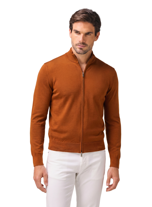 Ritsvest van scheerwol | Roest