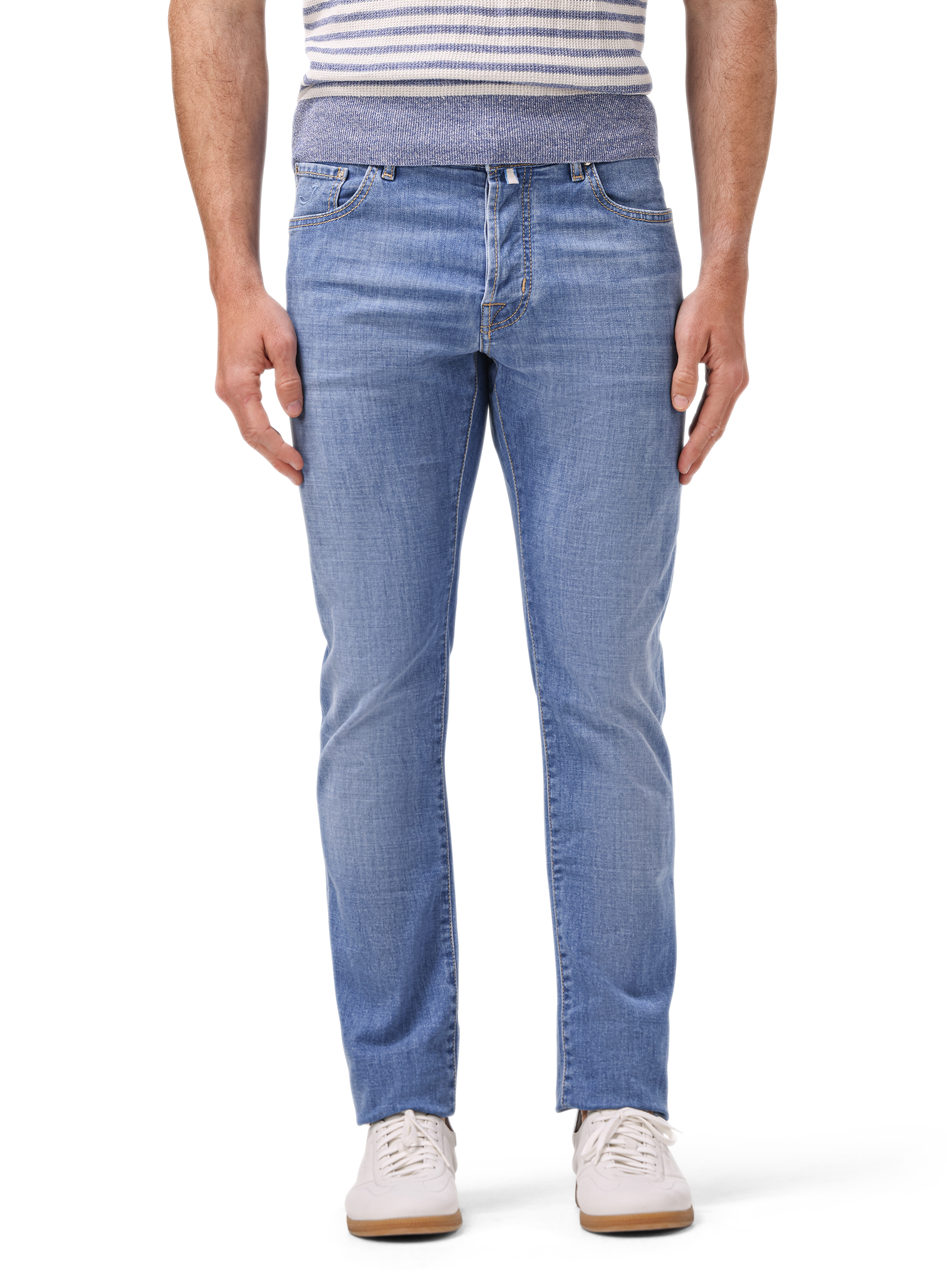 Bard jeans van katoen | MODEL | FULL_WIDTH | Blauw