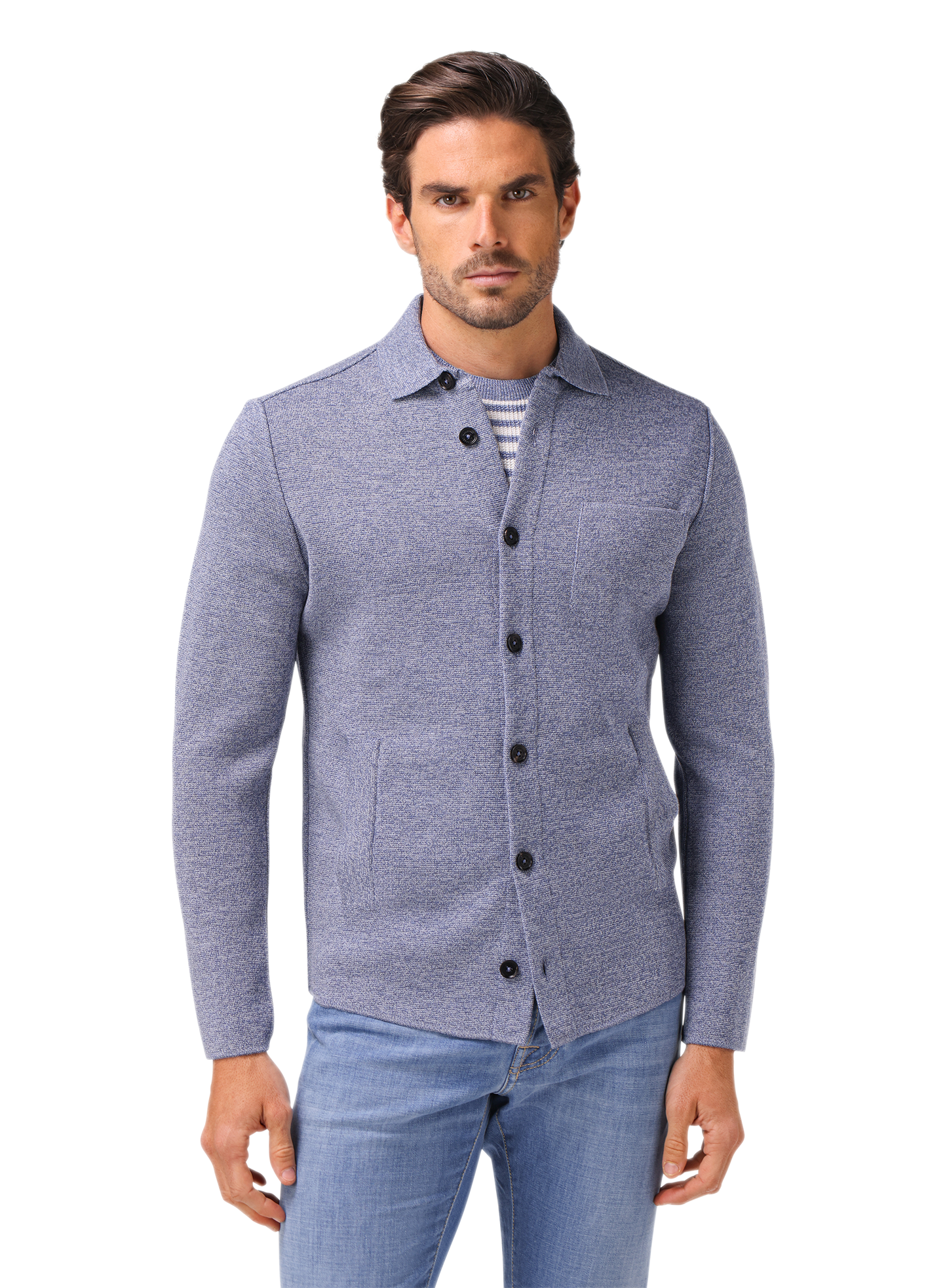 Overshirt van scheerwol | FULL_WIDTH | MODEL | L.Blauw