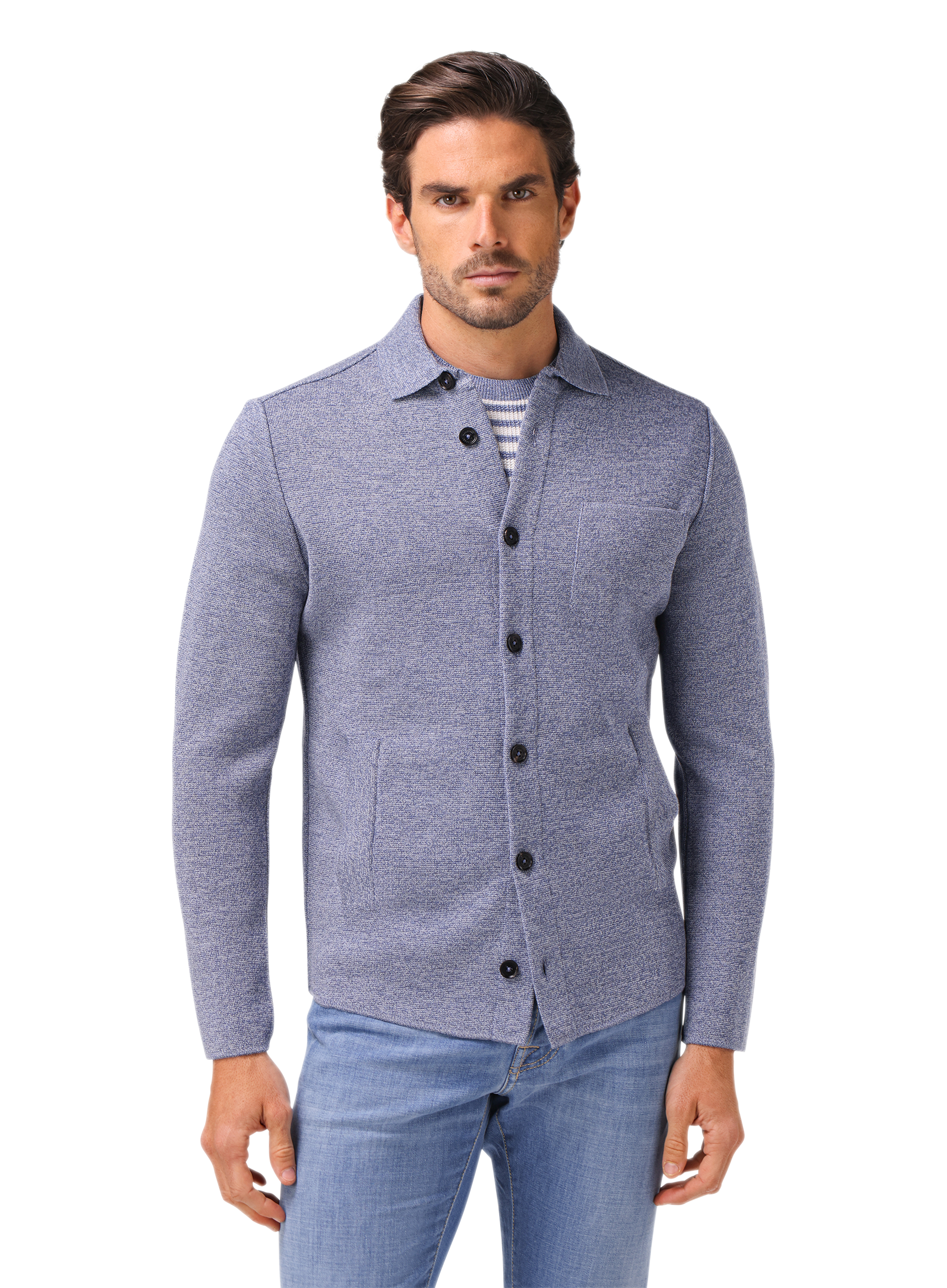Overshirt van scheerwol | FULL_WIDTH | MODEL | L.Blauw