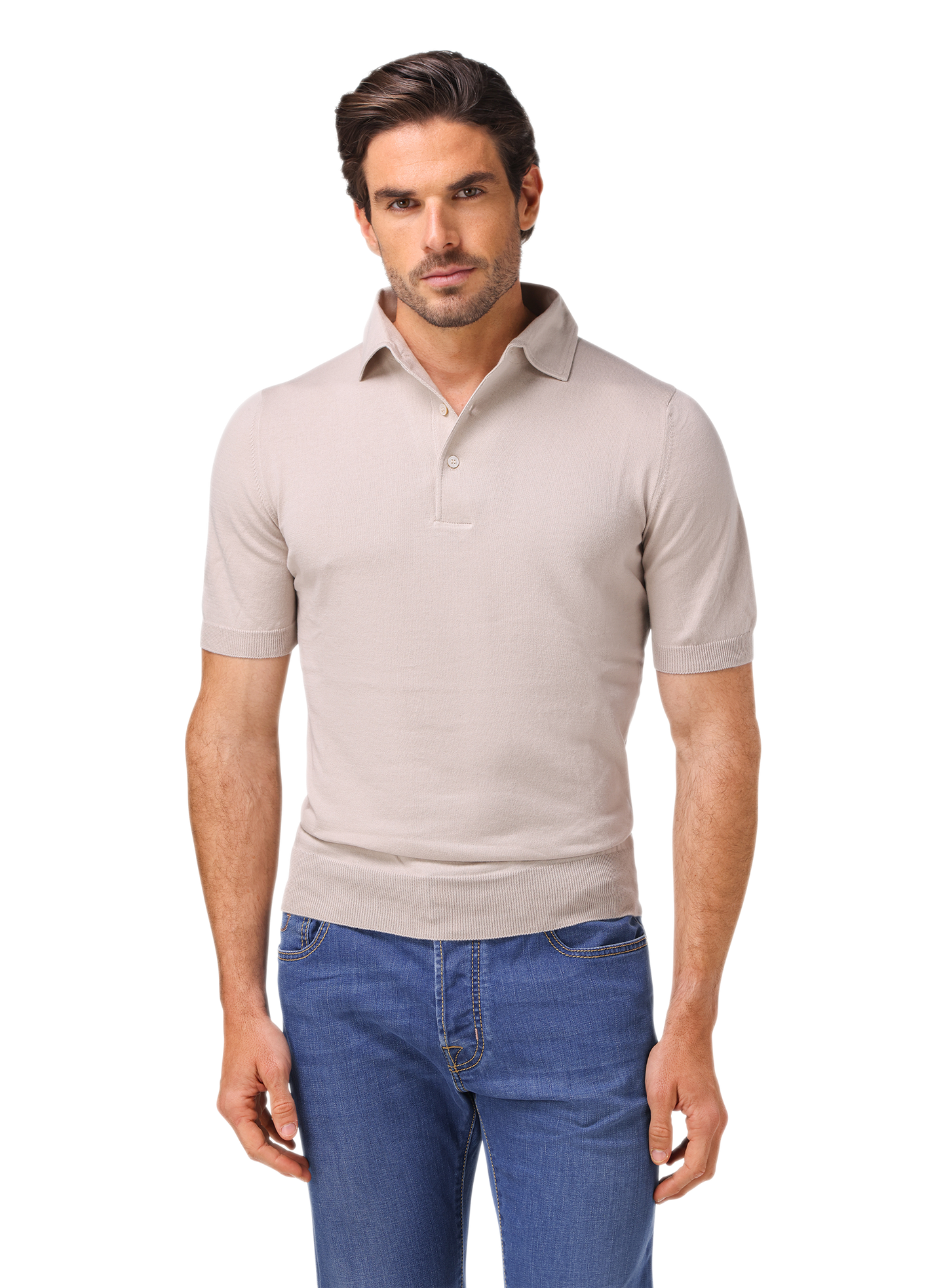 Polo van katoen | Beige