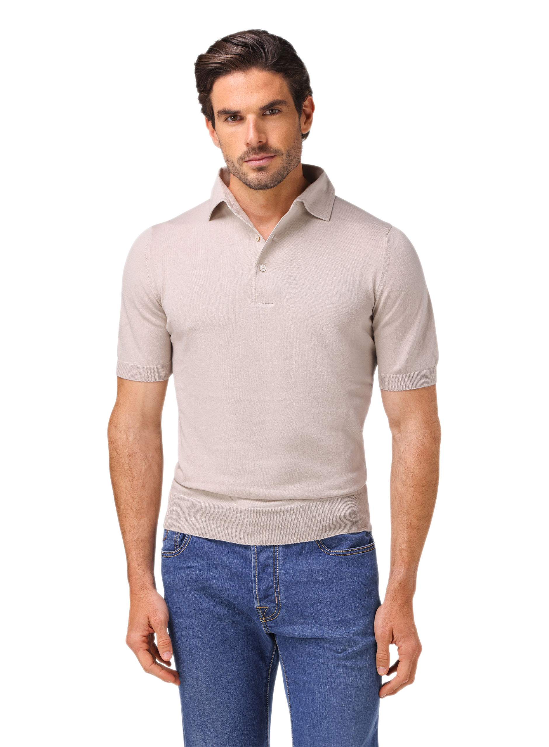 Polo van katoen | Beige