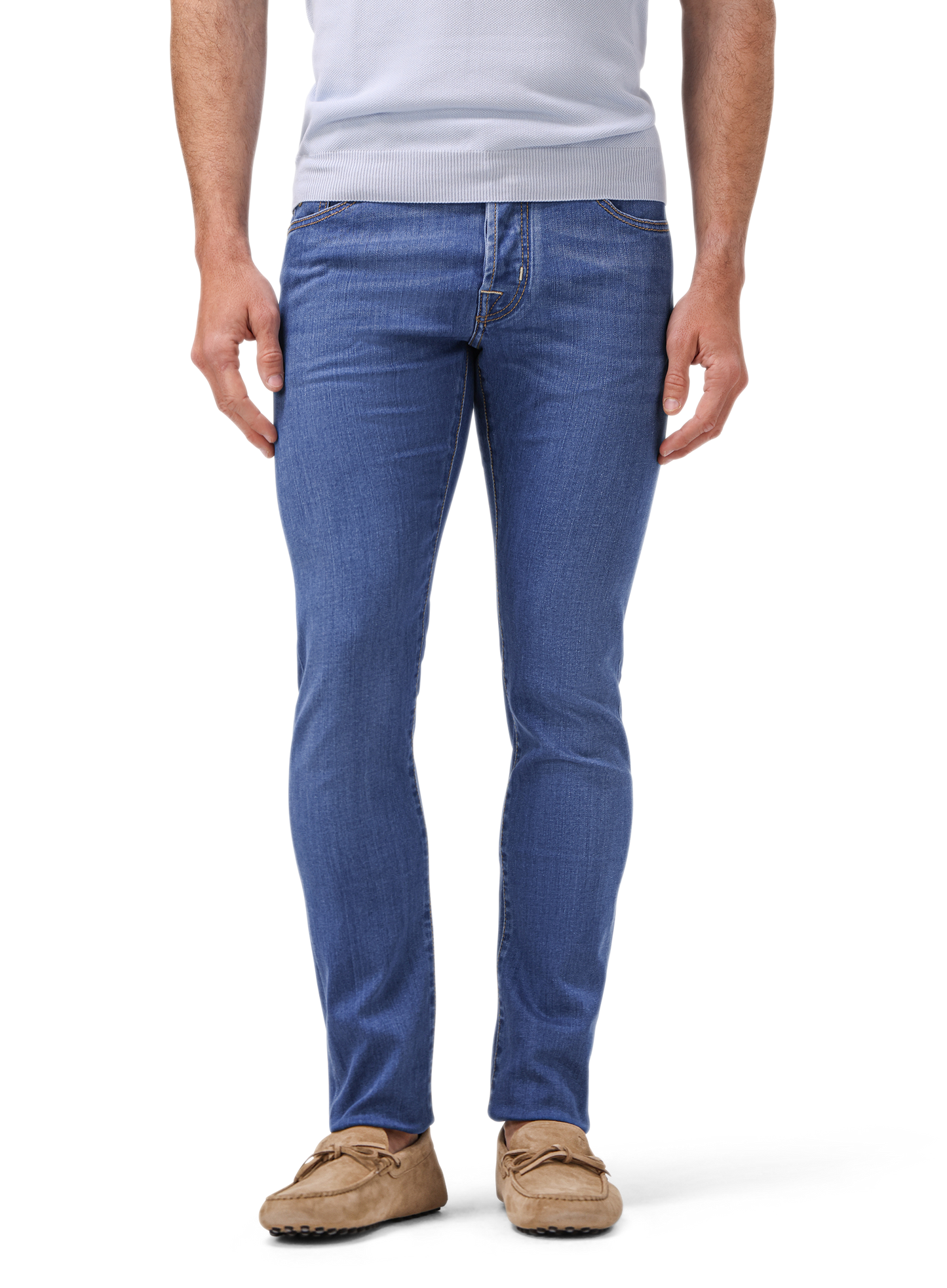 Nick jeans van katoen | MODEL | FULL_WIDTH | Blauw
