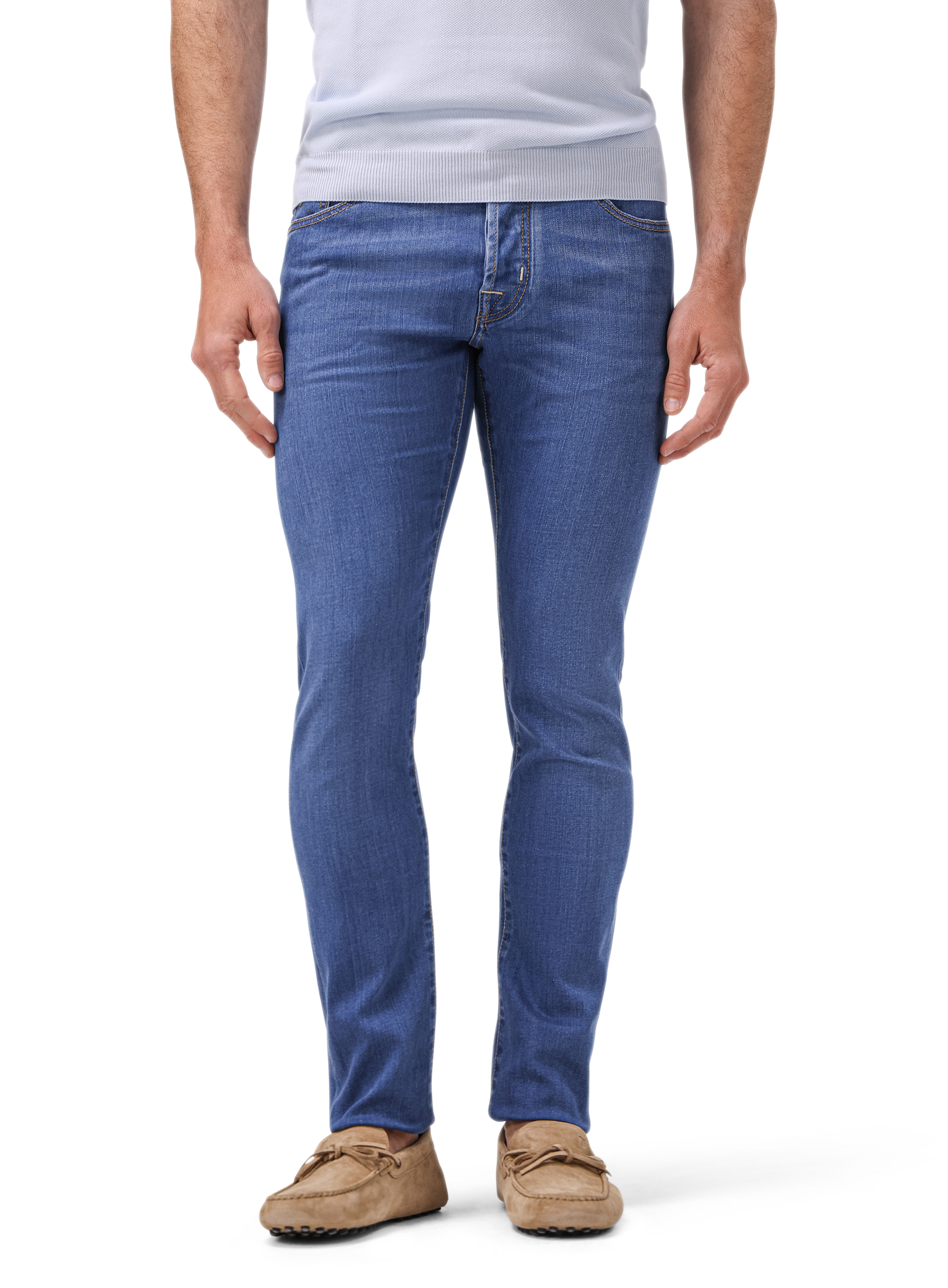 Nick jeans van katoen | MODEL | FULL_WIDTH | Blauw