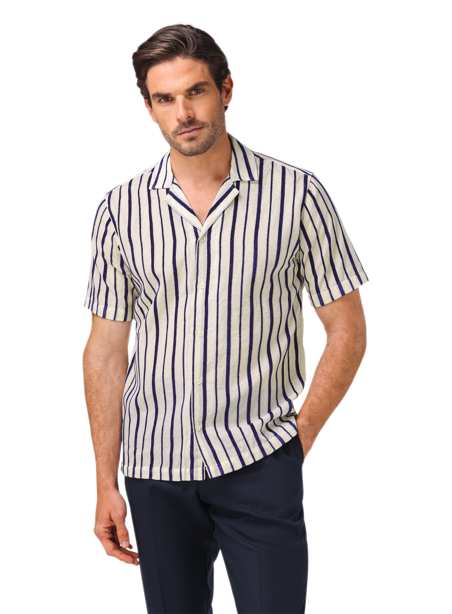 Maitan shirt van katoen | Blauw