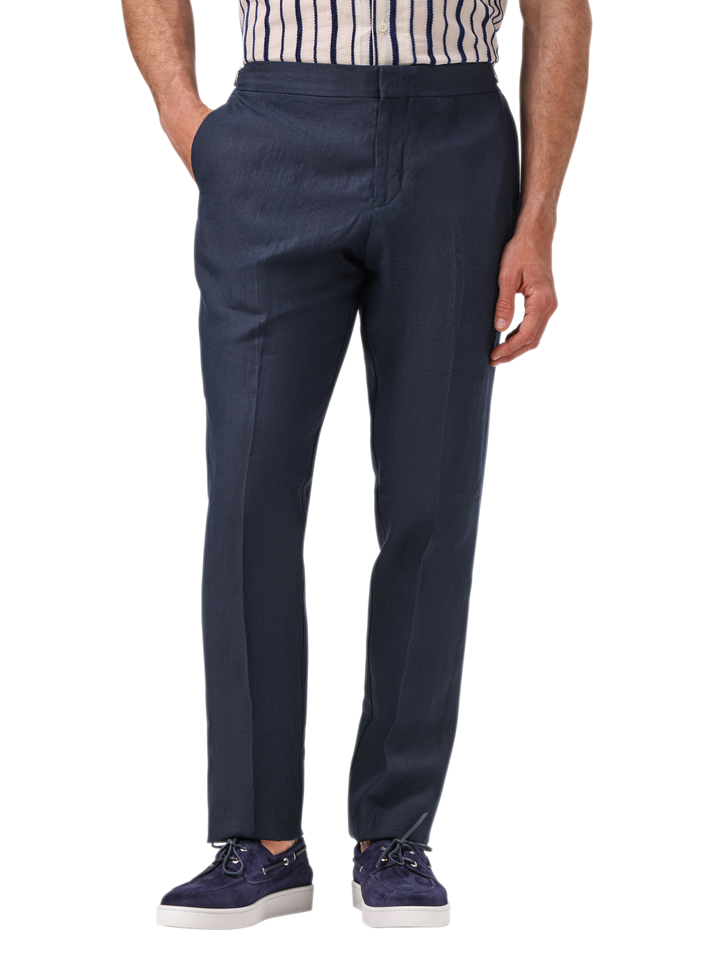 Griffon broek van linnen | FULL_WIDTH | BLUE NAVY