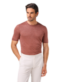 T-shirt van linnen | MODEL | Roest