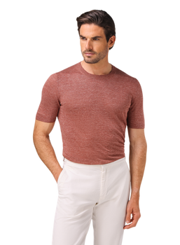 T-shirt van linnen | Roest