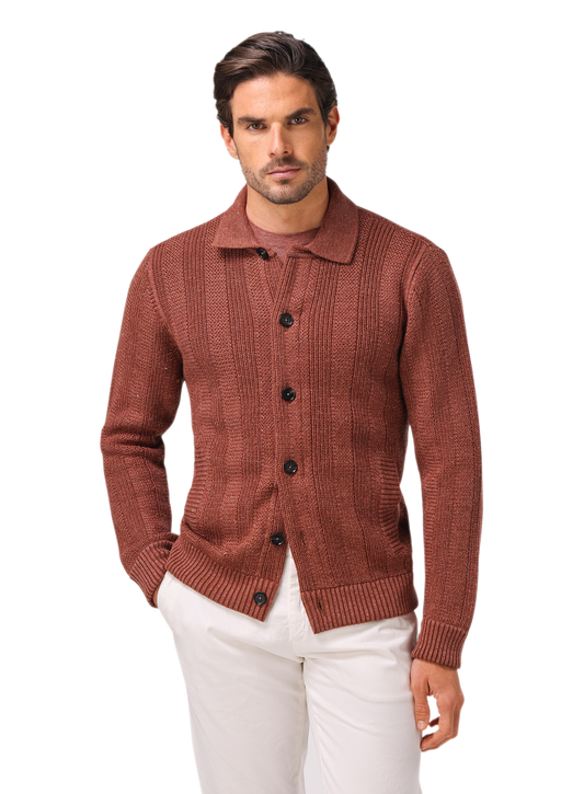 Gebreid vest | FULL_WIDTH | Roest