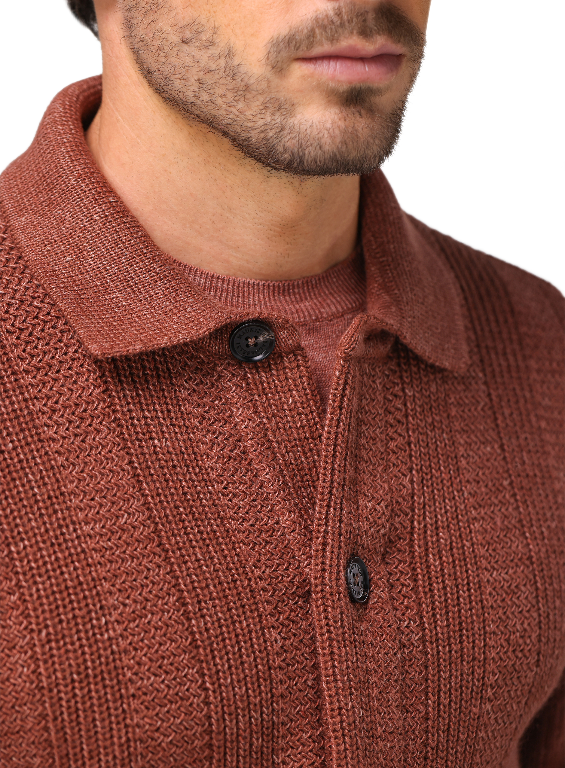 Gebreid vest | FULL_WIDTH | Roest