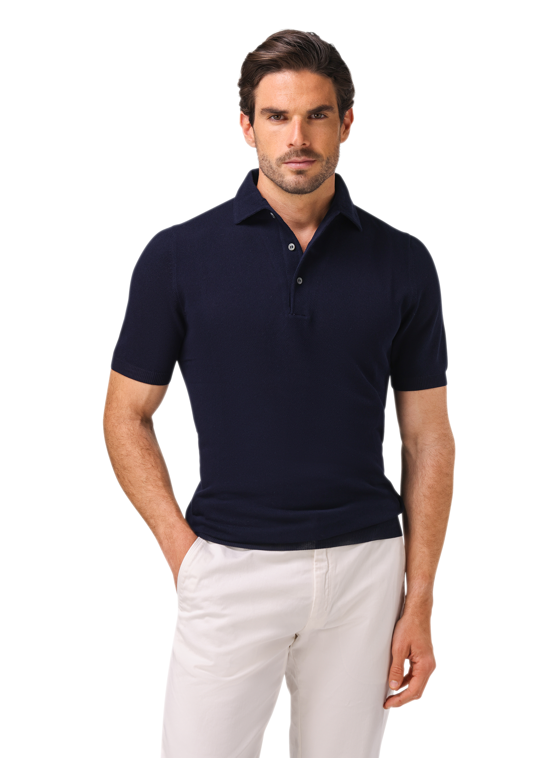 Polo van katoen | MODEL | FULL_WIDTH | BLUE NAVY