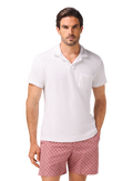 Terry polo met korte mouw van badstof | MODEL | Wit