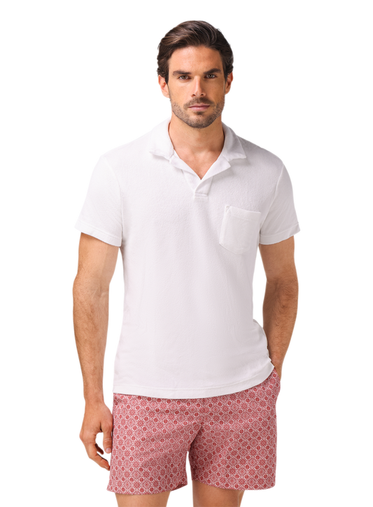 Terry polo van badstof | MODEL | FULL_WIDTH | Wit