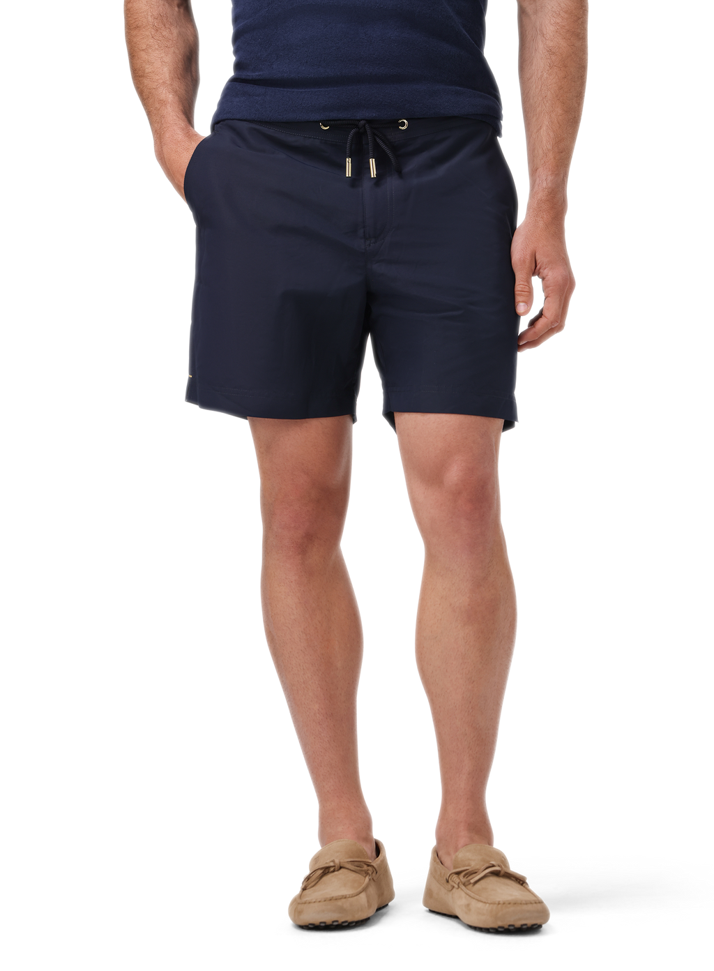 Bulldog zwembroek met trekkoord | FULL_WIDTH | MODEL | BLUE NAVY