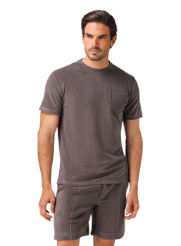 T-shirt van badstof | MODEL | FULL_WIDTH | TAUPE