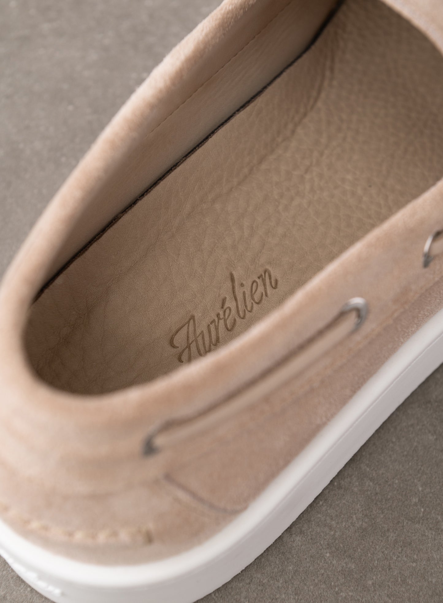 Boatsneakers van suède | FULL_WIDTH | Beige