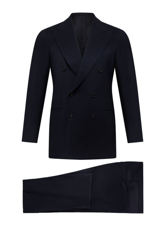 Double breasted pak van scheerwol | BLUE NAVY