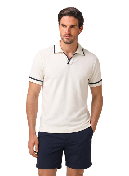 Ellery badstof polo van katoen | MODEL | FULL_WIDTH | Wit