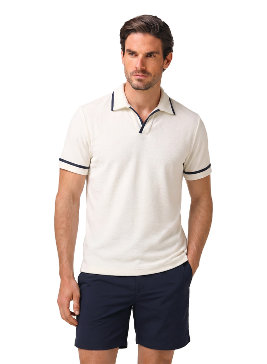 Ellery badstof polo van katoen | MODEL | FULL_WIDTH | Wit