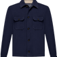 Overshirt van scheerwol | BLUE NAVY