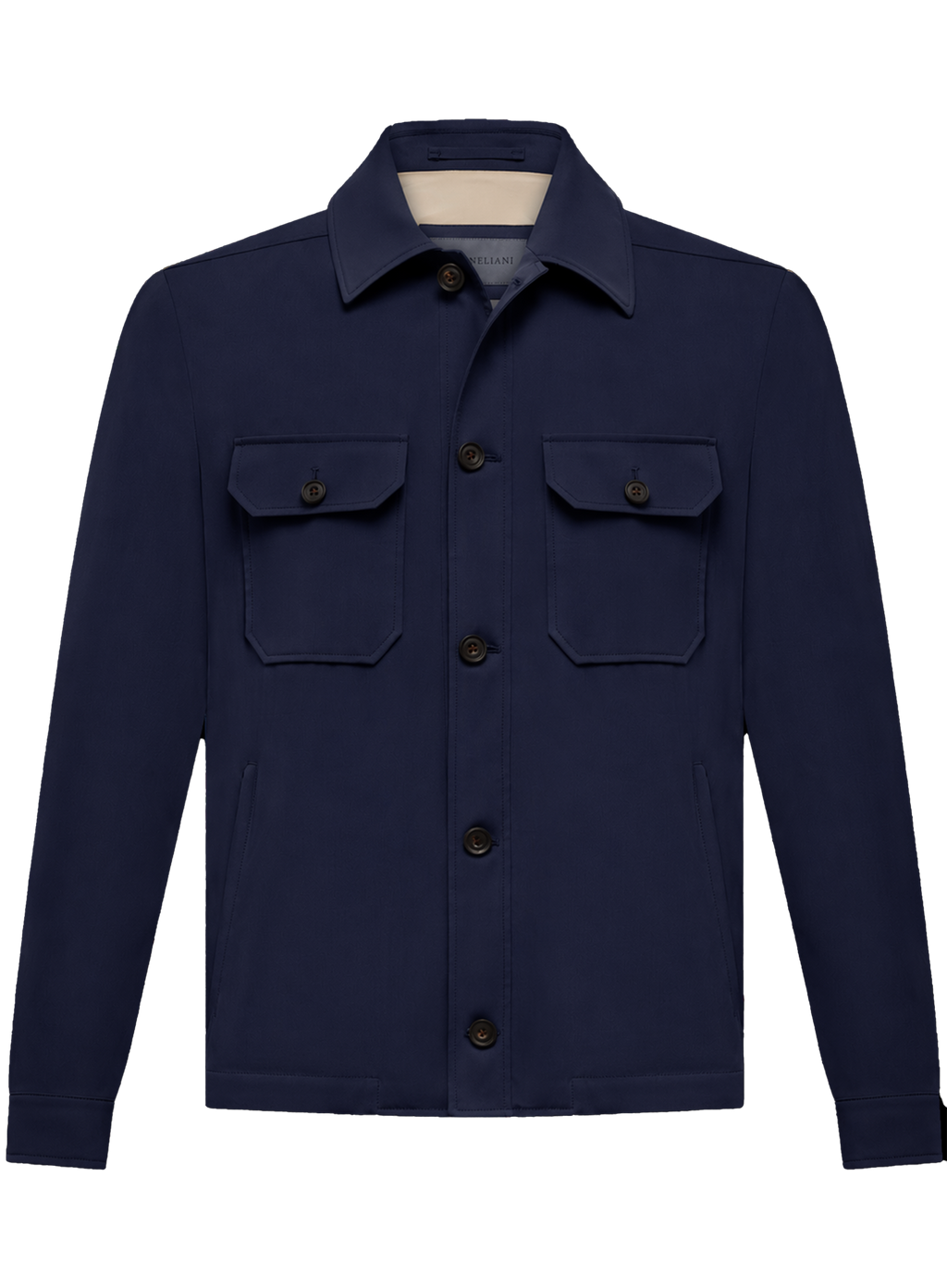 Overshirt van scheerwol | BLUE NAVY