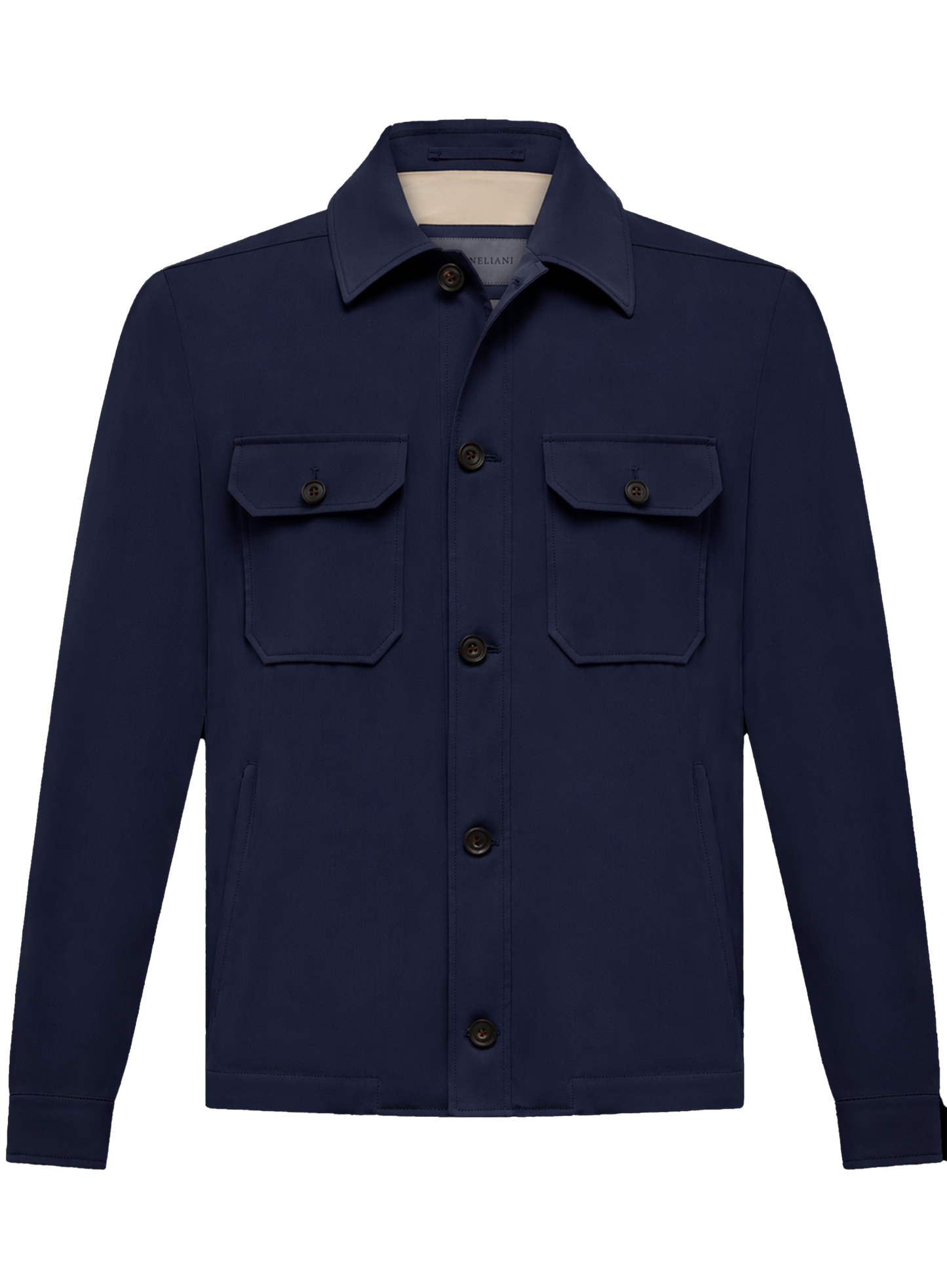 Overshirt van scheerwol | BLUE NAVY