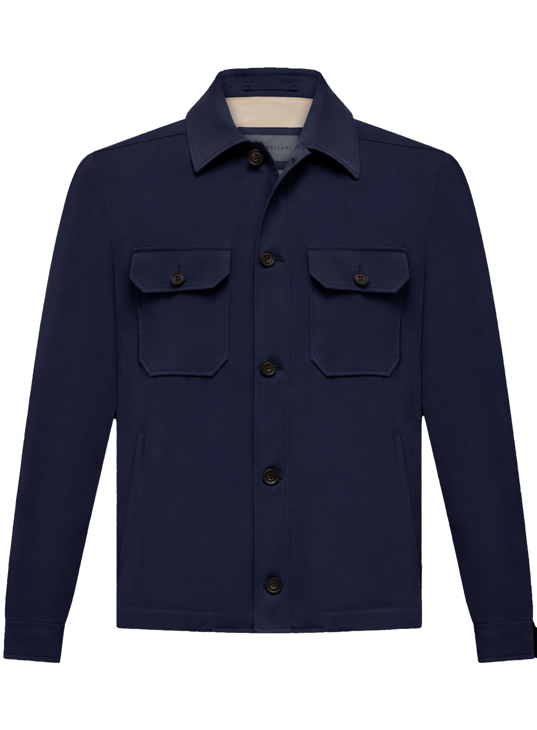 Overshirt van scheerwol | BLUE NAVY