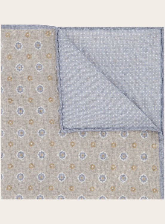 Pochet van wol en katoen | Beige