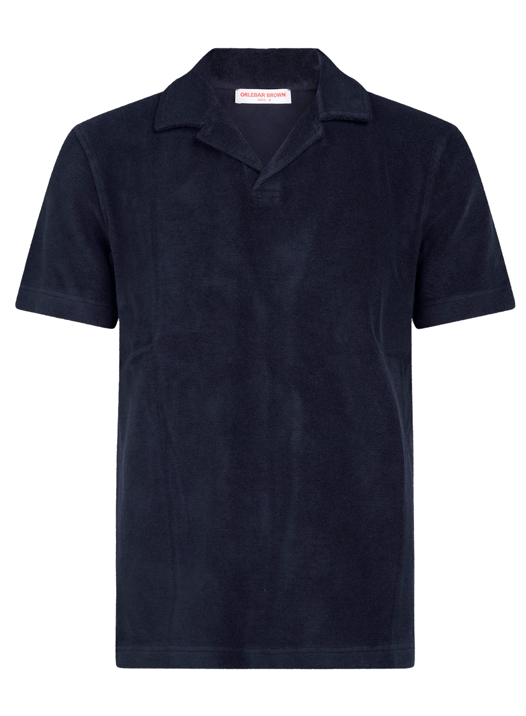 Terry buttonless polo van katoen | BLUE NAVY