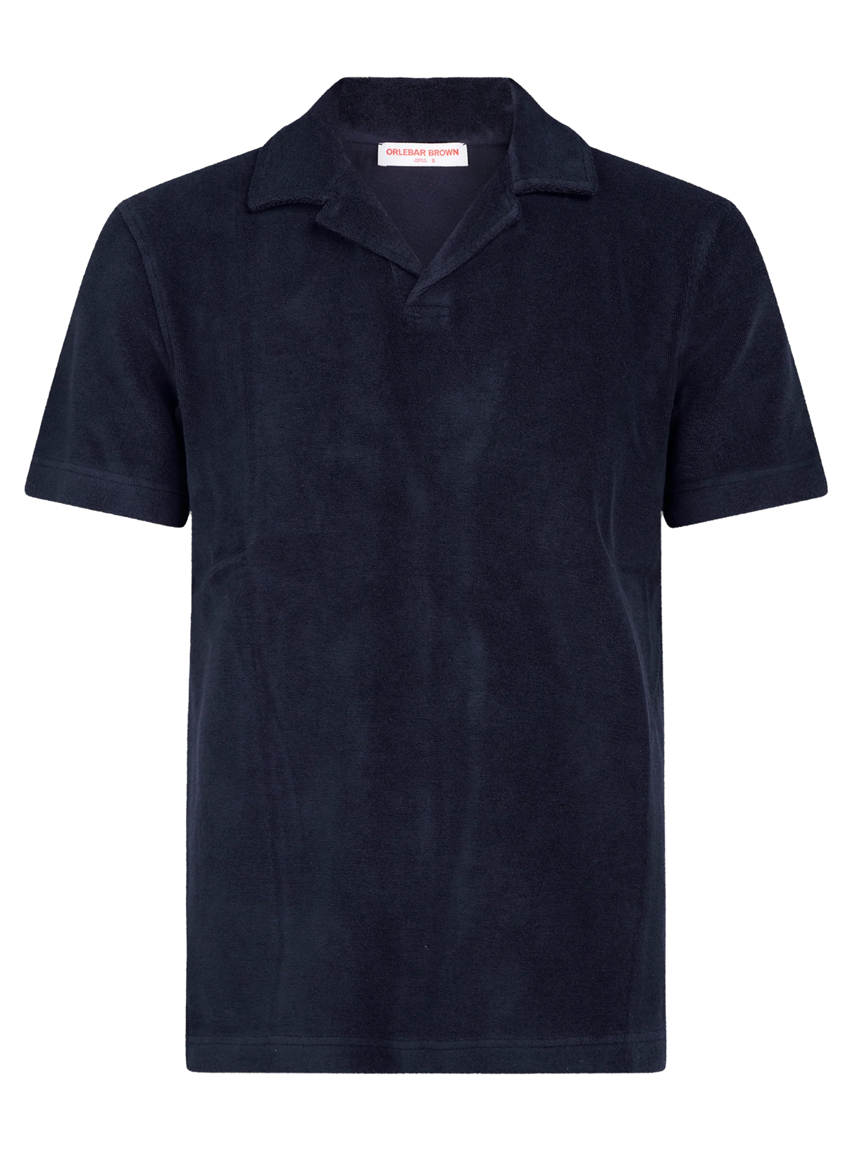Terry buttonless polo van katoen | BLUE NAVY