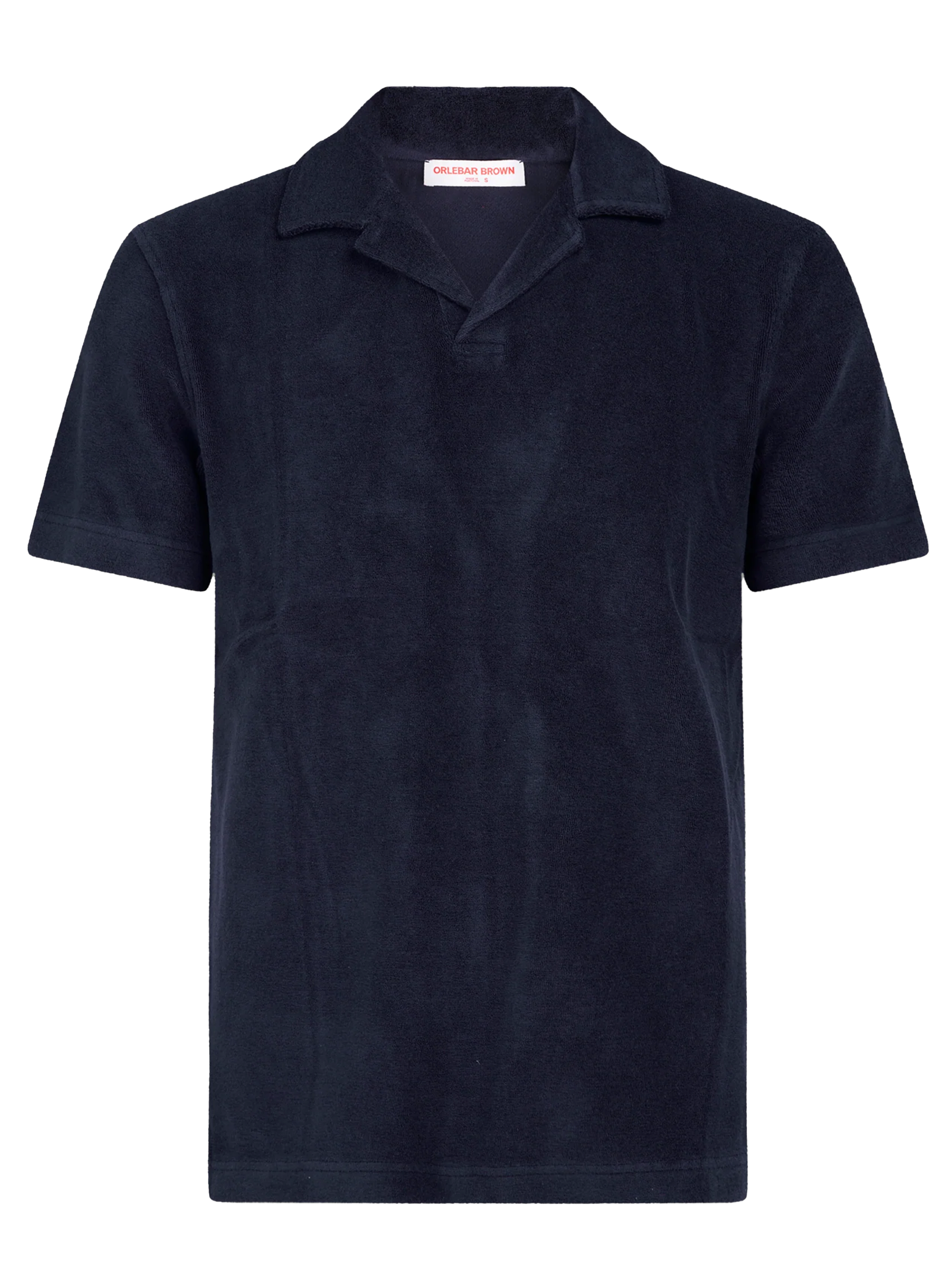 Terry buttonless polo van katoen | BLUE NAVY