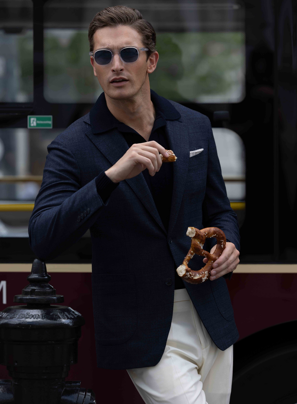 Glencheck colbert van wol | FULL_WIDTH | BLUE NAVY