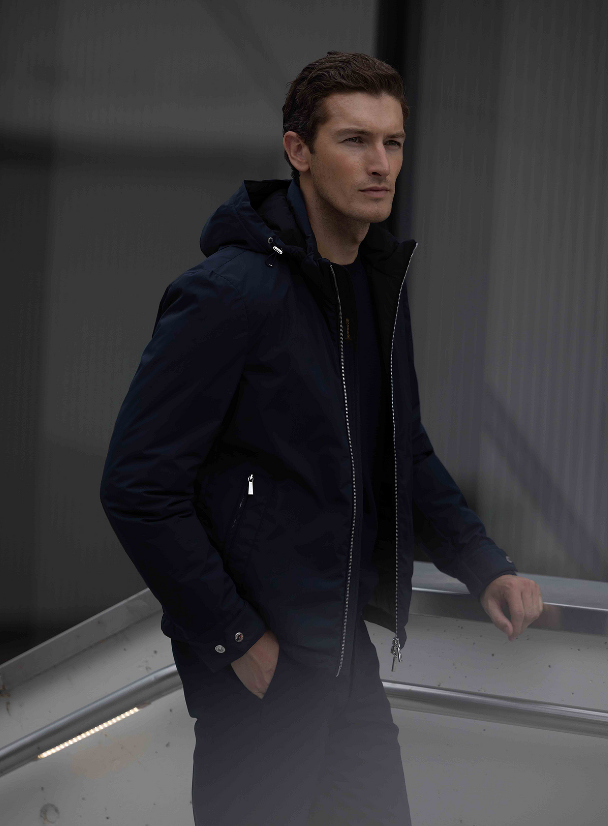 Waterafstotend jack met afneembare capuchon | FULL_WIDTH | BLUE NAVY