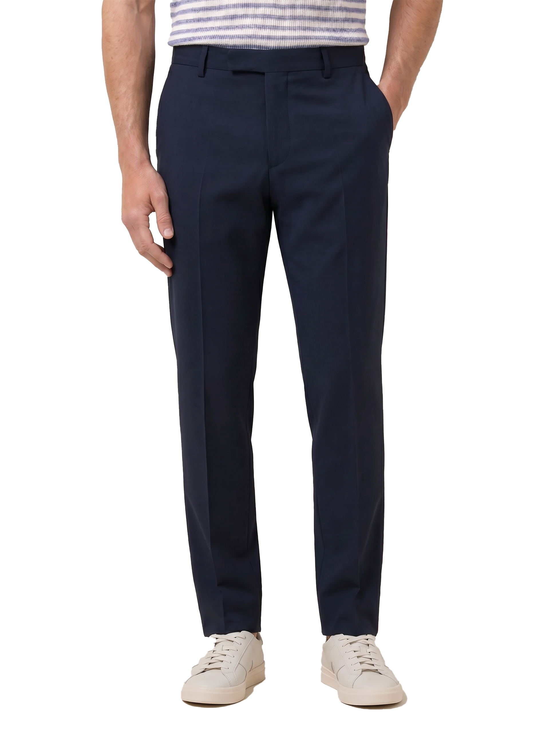 Pantalon van scheerwol | MODEL | FULL_WIDTH | BLUE NAVY