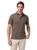 Polo met korte mouwen van katoen | MODEL | FULL_WIDTH | TAUPE