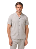 Poloshirt van linnen, wol en mohair | MODEL | FULL_WIDTH | L.Grijs