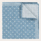 Reversible zijden-katoenen pochet | Blauw