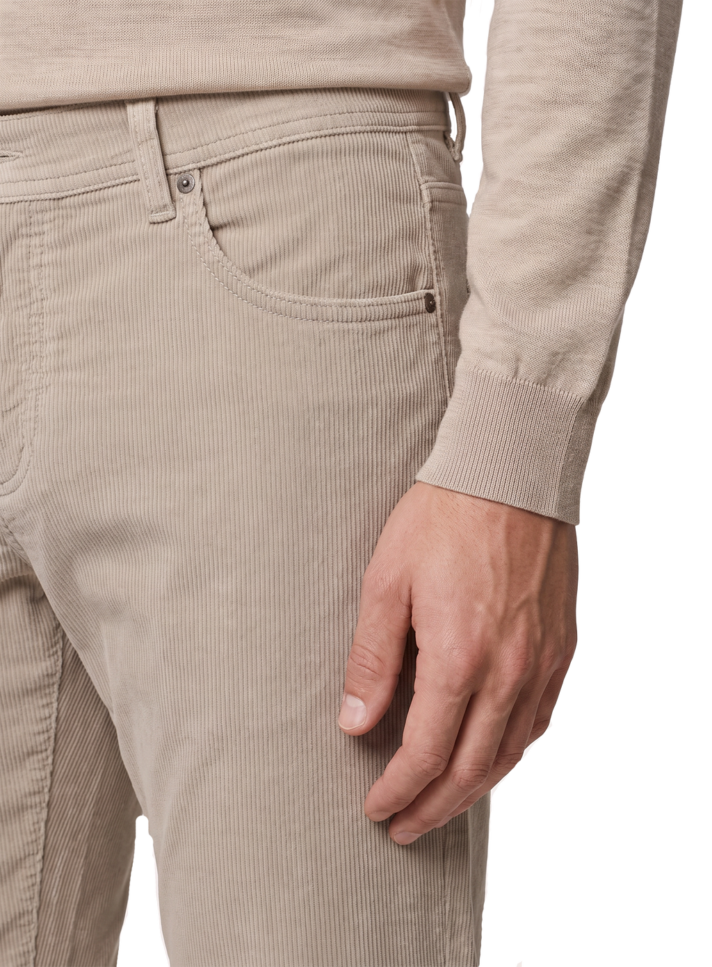 Jeans uomo 5 tasche in velluto a coste di cotone, cashmere e stretch | FULL_WIDTH | KIEZEL